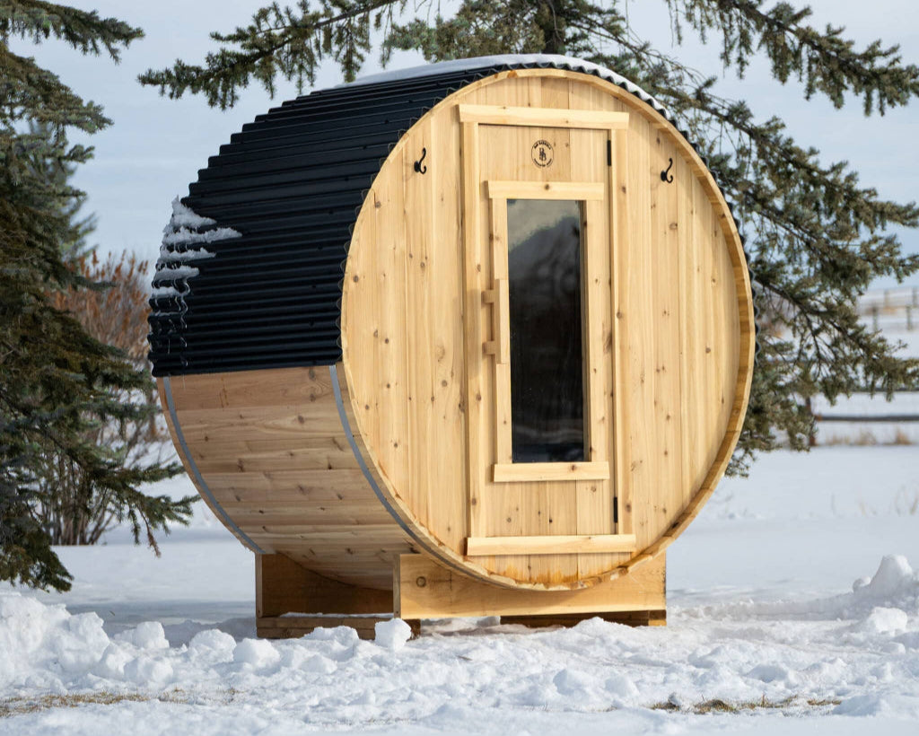 2 Person Cedar Barrel Sauna - 4 Feet Long