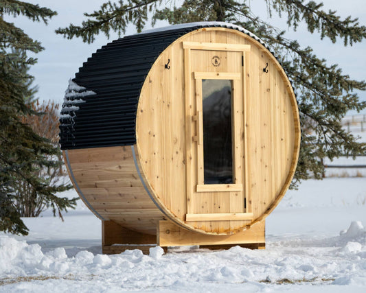 2 Person Cedar Barrel Sauna - 4 Feet Long