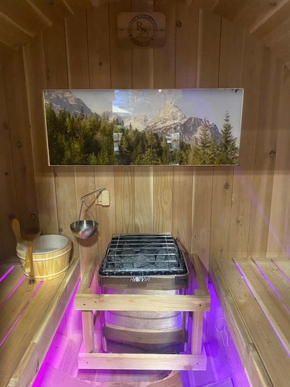 6 Person Cedar Barrel Sauna – 8 Feet Long