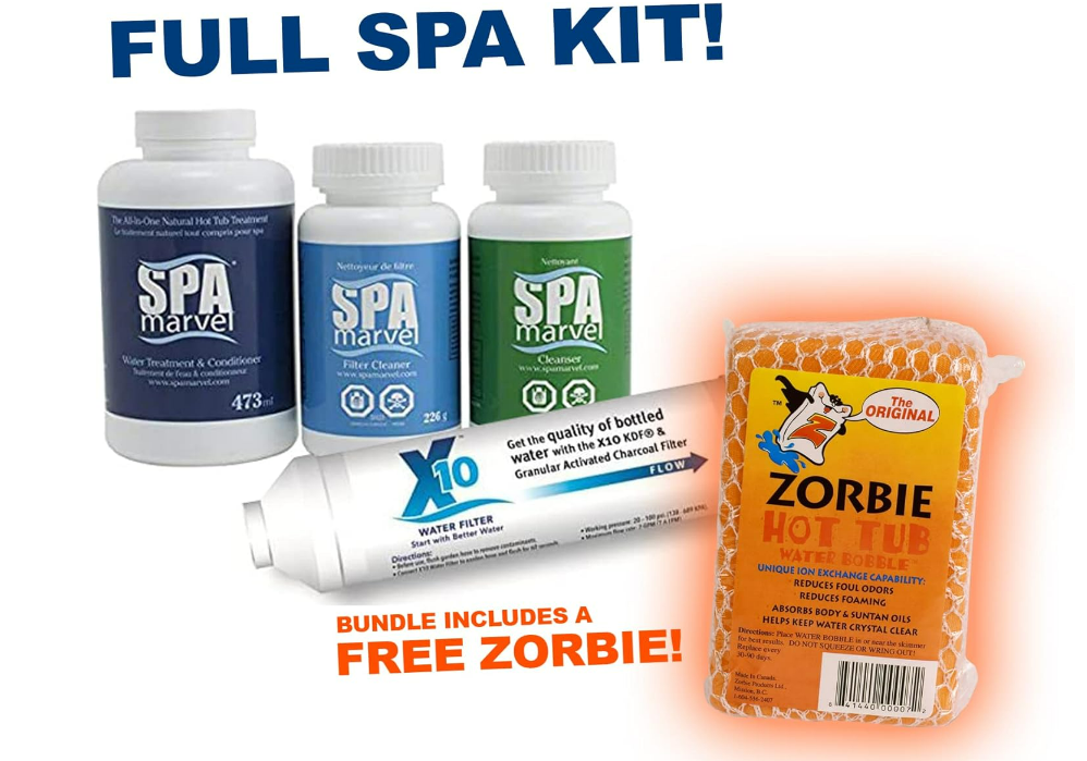 Spa marvel trio with a x10 filter and a free zorbie