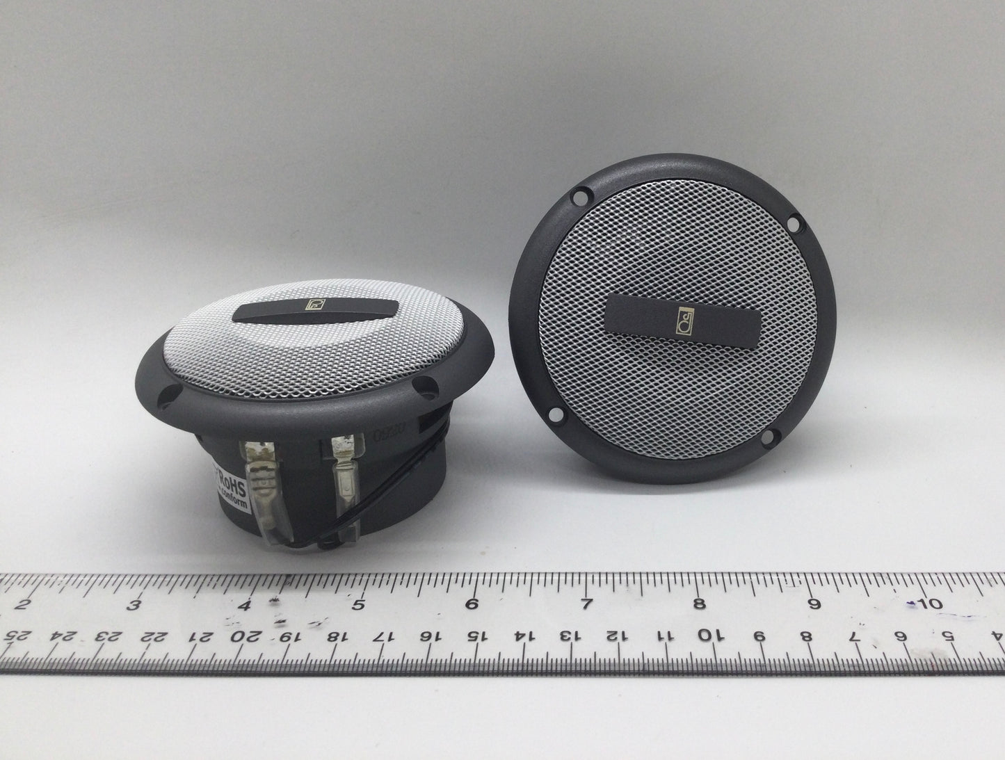 SPEAKER, 3" ROUND, SILVER GRILLE, GRAPHITE EDGE